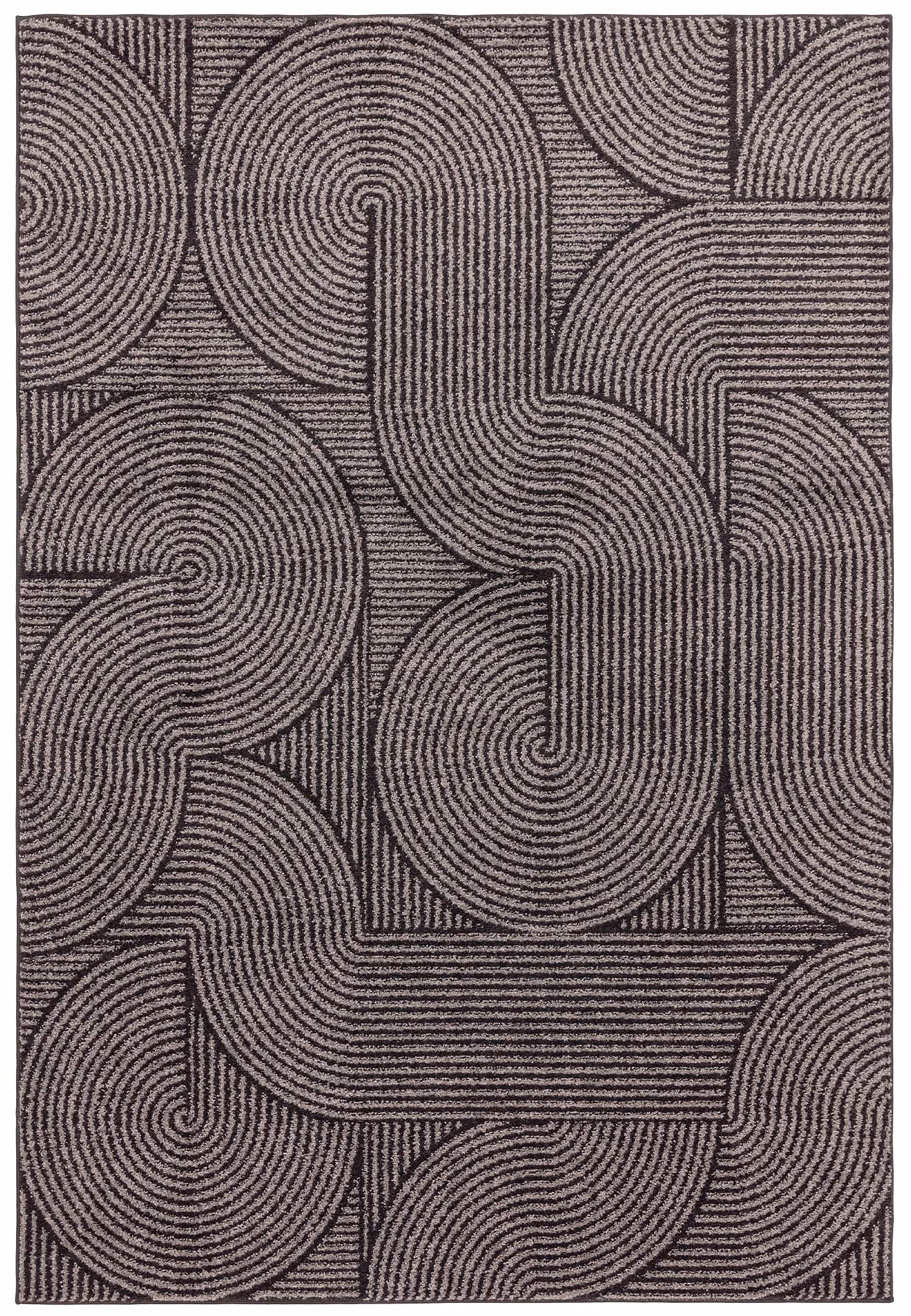 Muse Charcoal Swirl Rug MU01