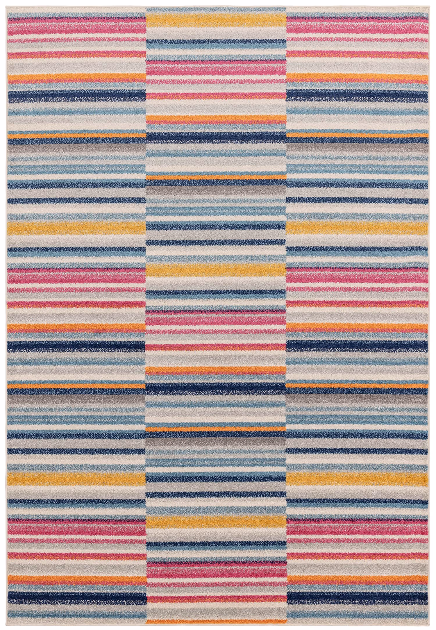 Muse Multi-Coloured Stripe Rug MU06