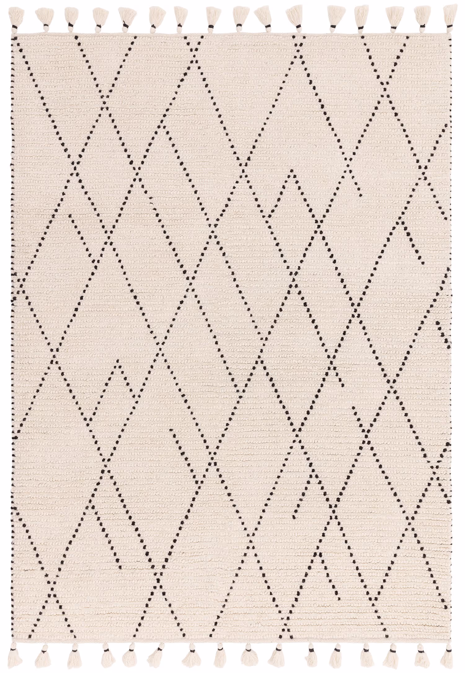 Nepal Cream/Black Linear Rug
