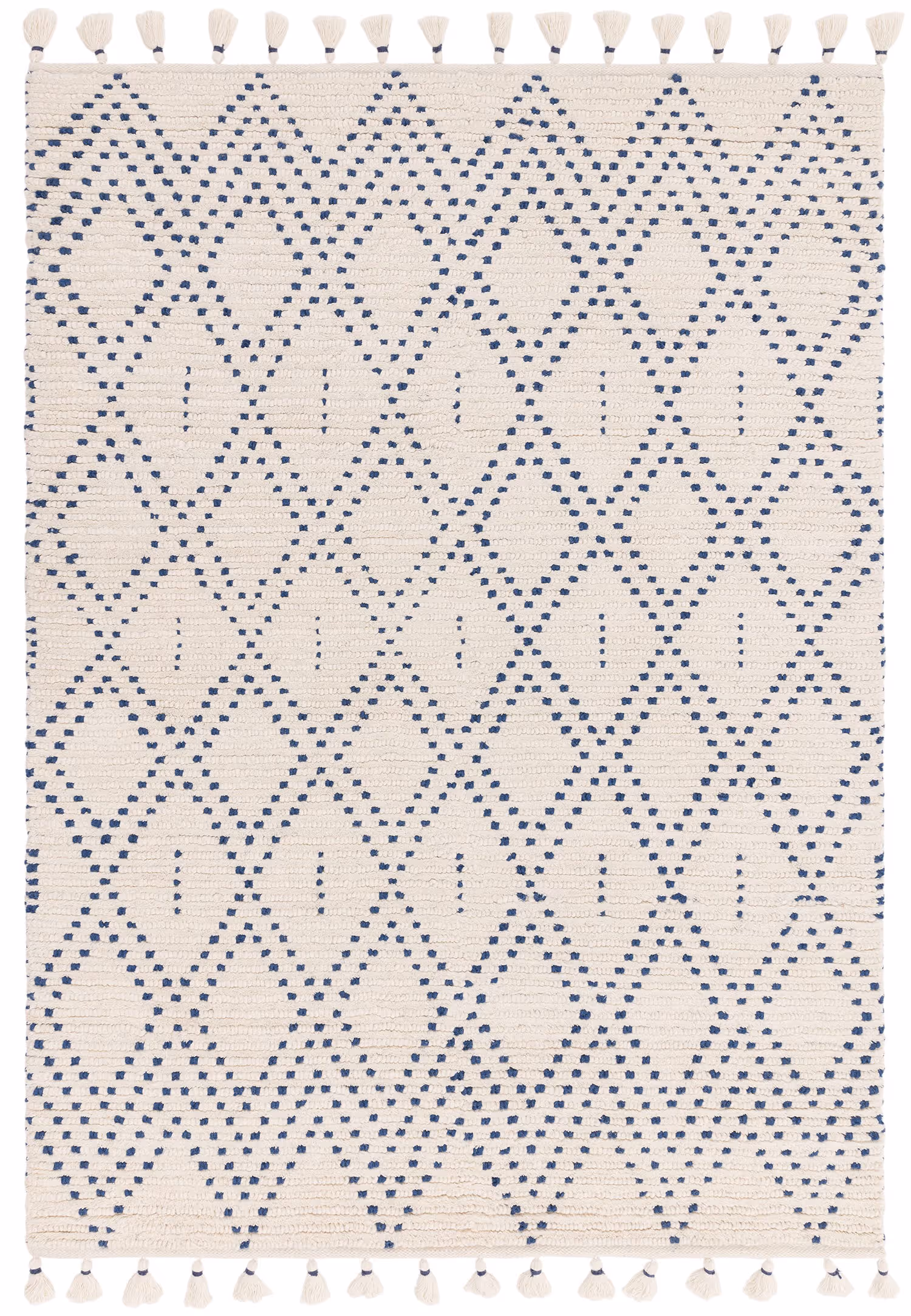 Nepal Cream/Blue Diamond Rug