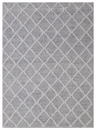 Luxury Lattice 2 Gray Felted Rug Product Image