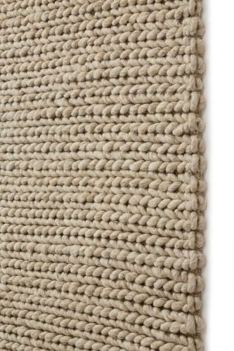 Thick Braid Beige Felted Rug Product Image