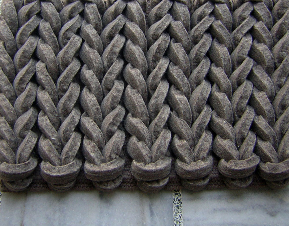 Contract Braided Felt Gray - Brown Rug Product Image