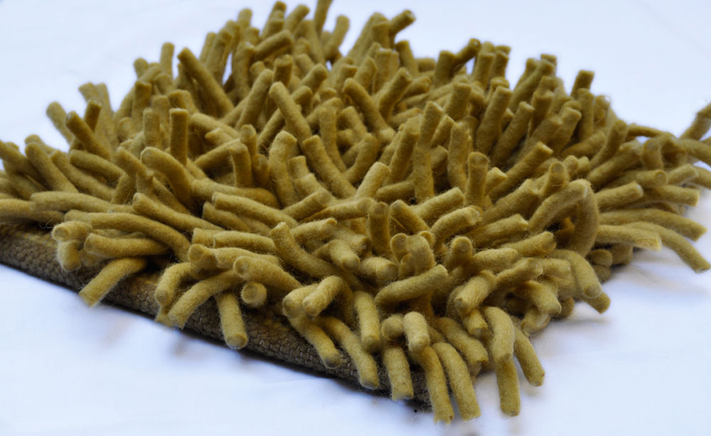Primo Mustard Wool Shag Rug Product Image