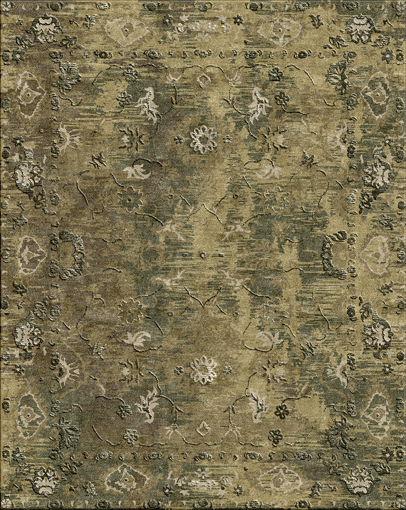 Sarawagi Yellow Designer Wool Rug from the Modern Rug Masters collection at Modern Area Rugs