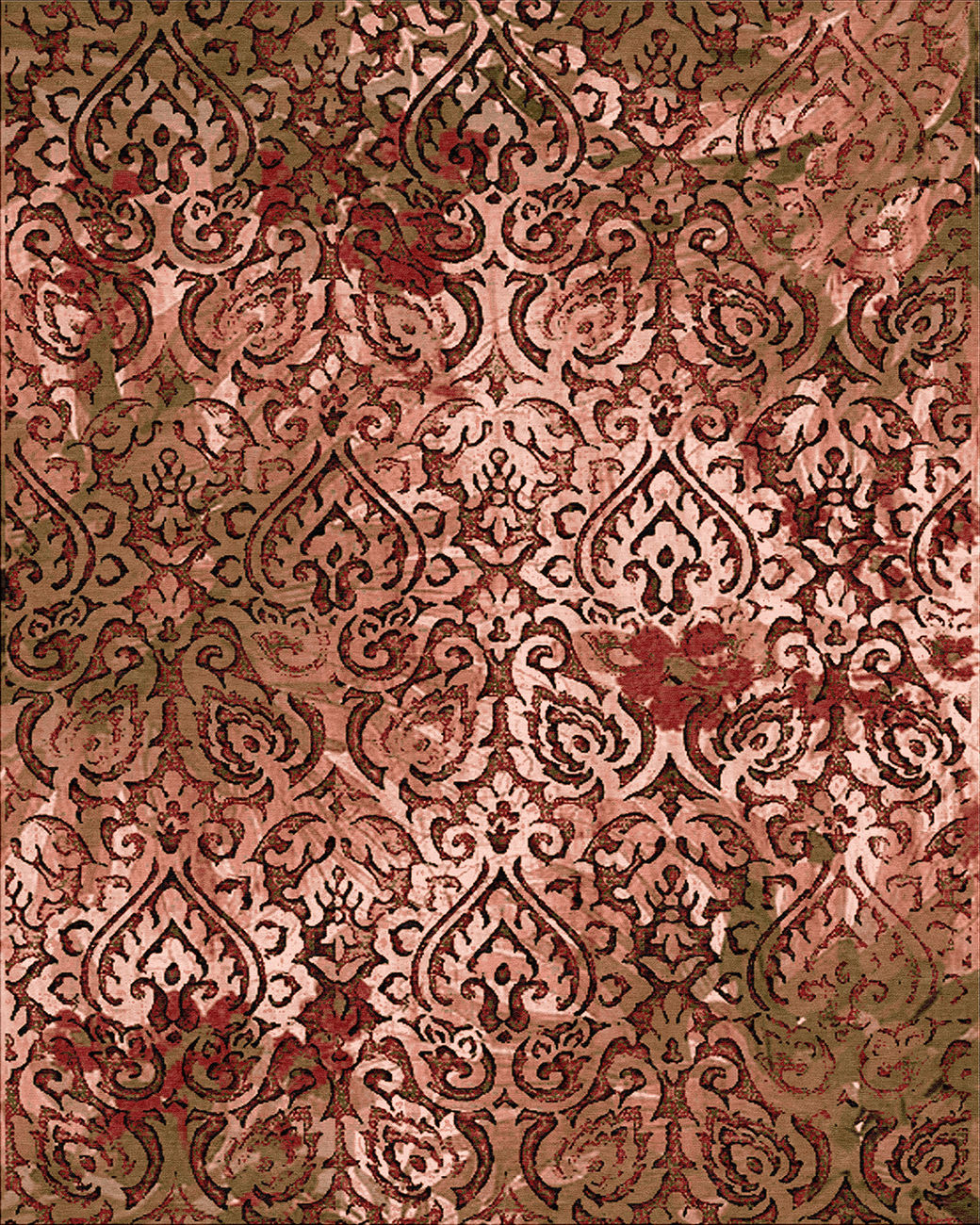 Sarawagi Red Designer Wool Rug 2 from the Modern Rug Masters collection