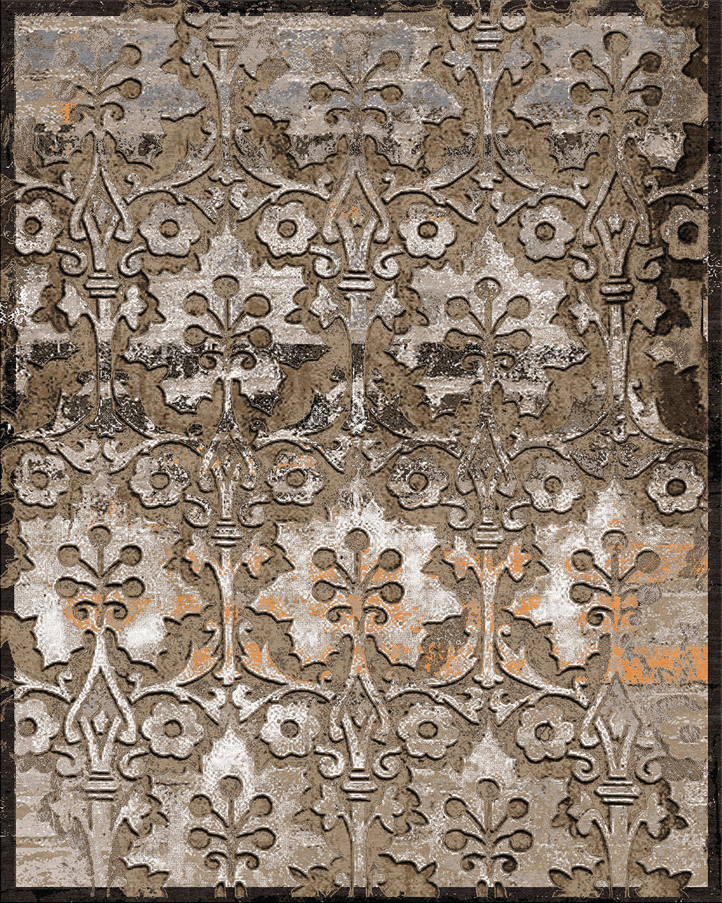 Sarawagi Yellow Designer Wool Rug 2 from the Modern Rug Masters