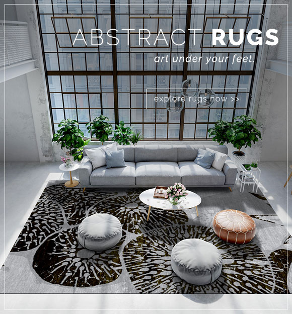 Abstract rugs, art under your feet, shop now