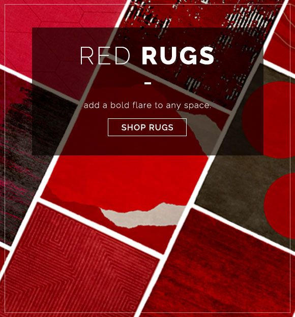 Add a bold flare to any space with red rugs. Shop rugs now!