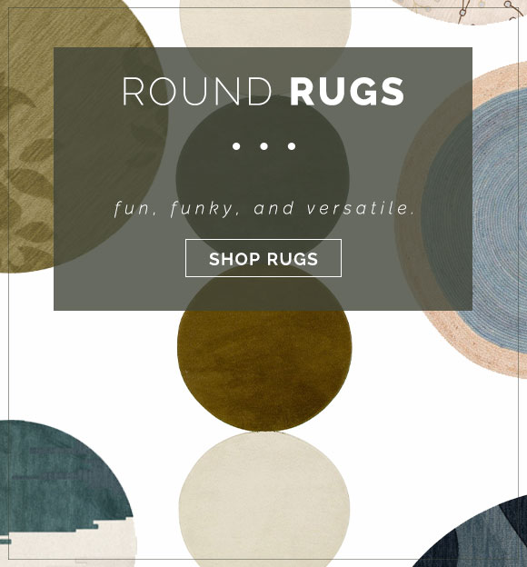Round rugs: fun, funky, and versatile, shop now