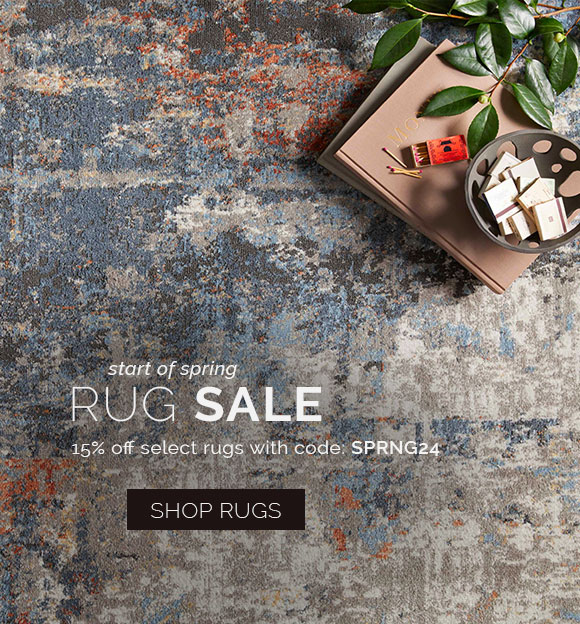 Don't miss our start of spring rug sale! Enjoy an extra 15% off select area rugs with code: SPRNG24. Shop rugs now!