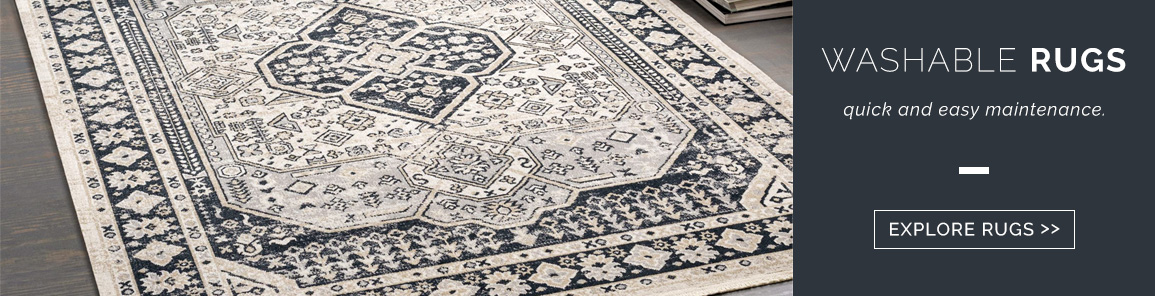 Washable area rugs: quick and easy maintenance. Explore rugs now!