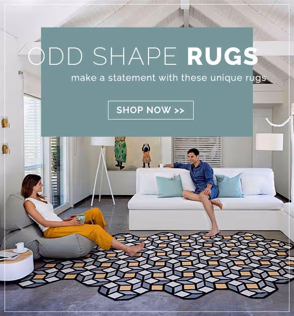 Odd shape rugs, make a carpet statement with these fun and unique rugs, explore rugs now