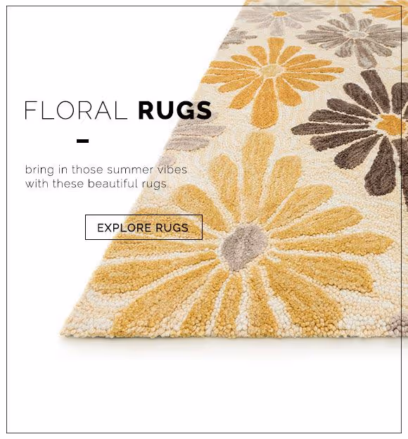 Bring in those summer vibes with a beautiful floral rug. Explore our collections of area rugs now.
