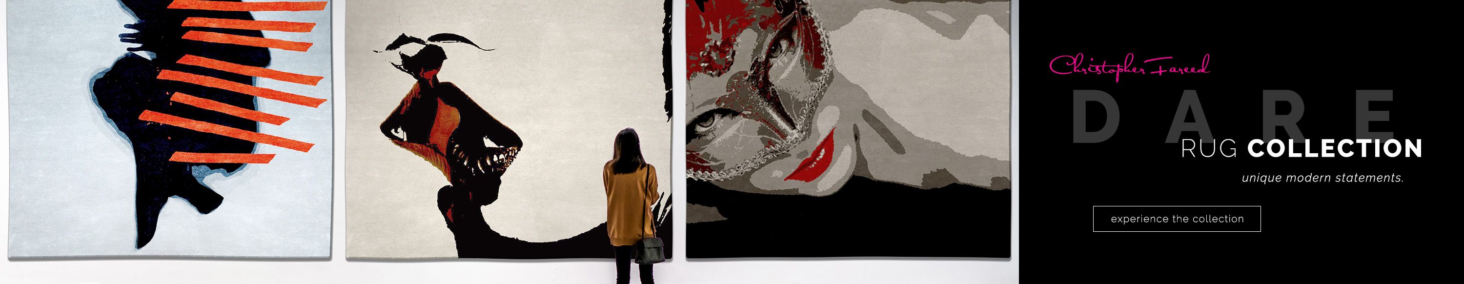 Christopher Fareed, DARE Collection Rugs, unique modern statements, shop this look