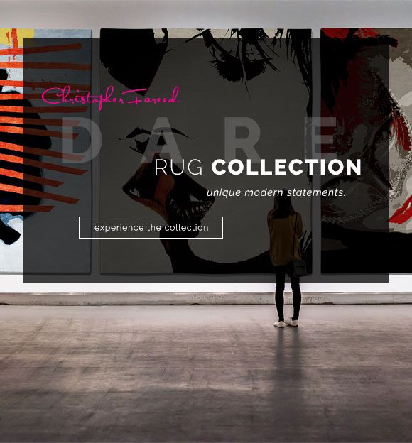 Christopher Fareed, DARE Collection Rugs, unique modern statements, shop this look